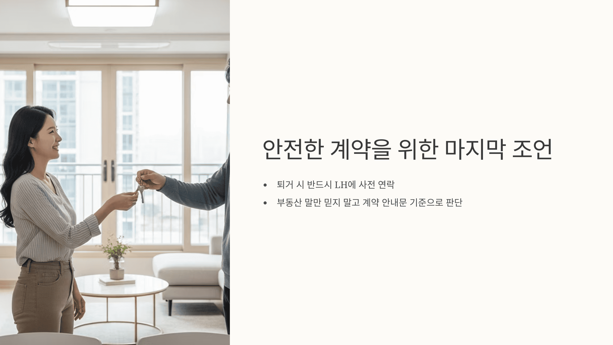 LH 전세임대 퇴거 시 유의사항과 계약 마지막 조언