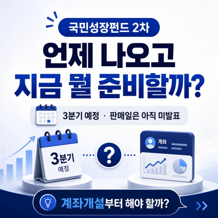 국민성장펀드 2차 출시 시기와 계좌개설 준비사항 안내