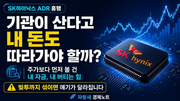 SK하이닉스 ADR 흥행 이후 기관 수요를 개인투자자가 그대로 따라가도 되는지 묻는 투자 점검 이미지