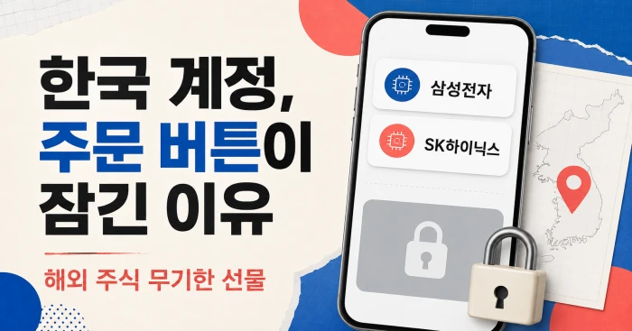 한국 계정에서 삼성전자·SK하이닉스 해외 주식 무기한 선물 주문이 제한되는 이유